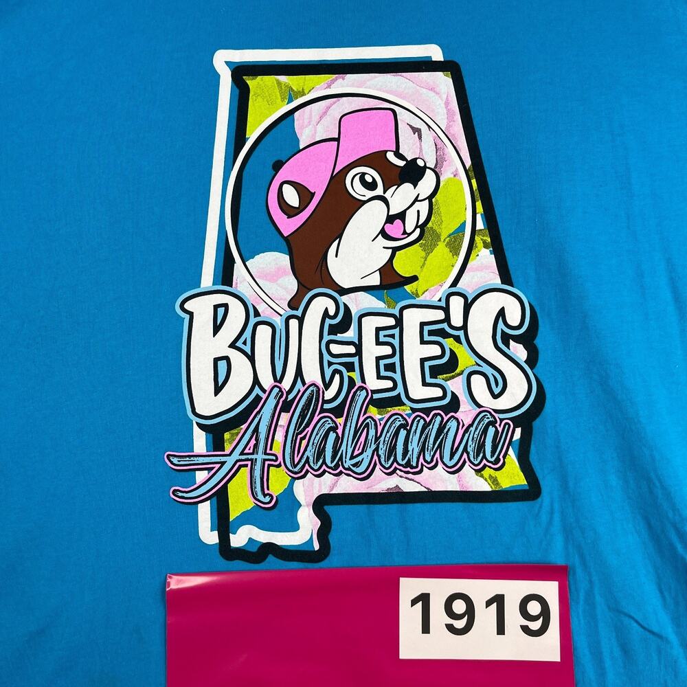 Buc-ee's Alabama Graphic Print T Shirt Teal Blue Mens 3XL